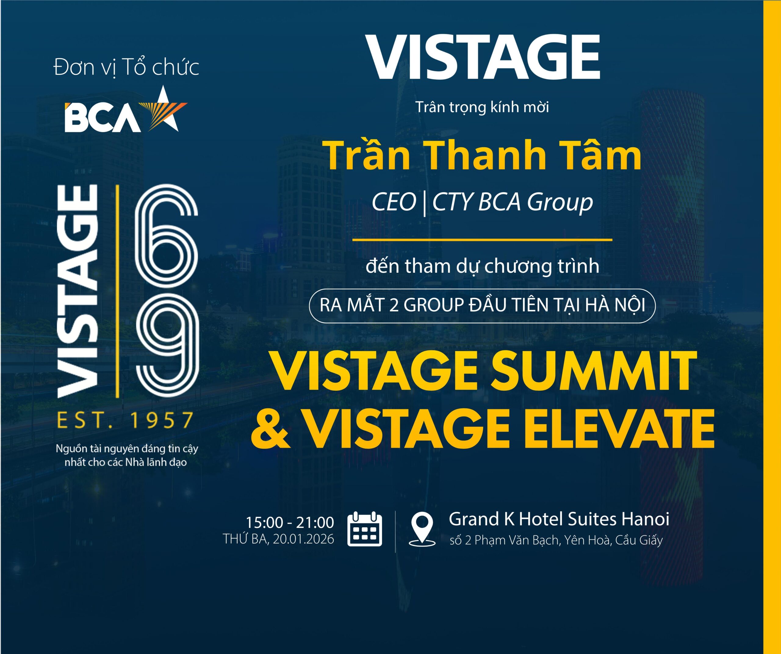 Ra mắt group Vistage Summit